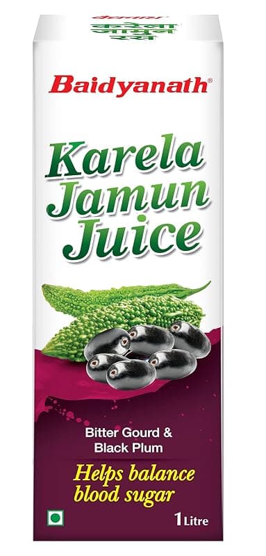 Baidyanath Karela Jamun Juice 1L | Natural Remedy For Blood Sugar Management | Helps in Reducing the Bad Cholesterol Levels &amp; Improves overall Health and Wellness