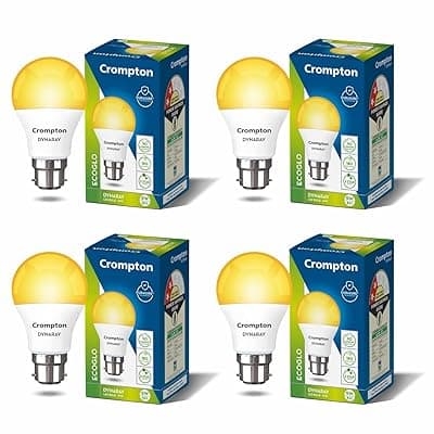 Crompton Dyna Ray 9W Round B22 LED Warm White Pack of 4