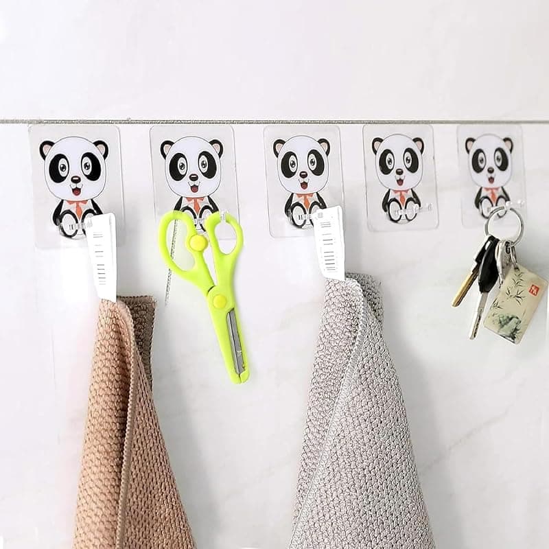Kuber Industries Hooks for Wall Durable &amp; Rust-Proof Self Adhesive HookMultipurpose Hooks|Wall Hooks for Doors &amp; Closets|KR-14|Pack of 20|Transparent