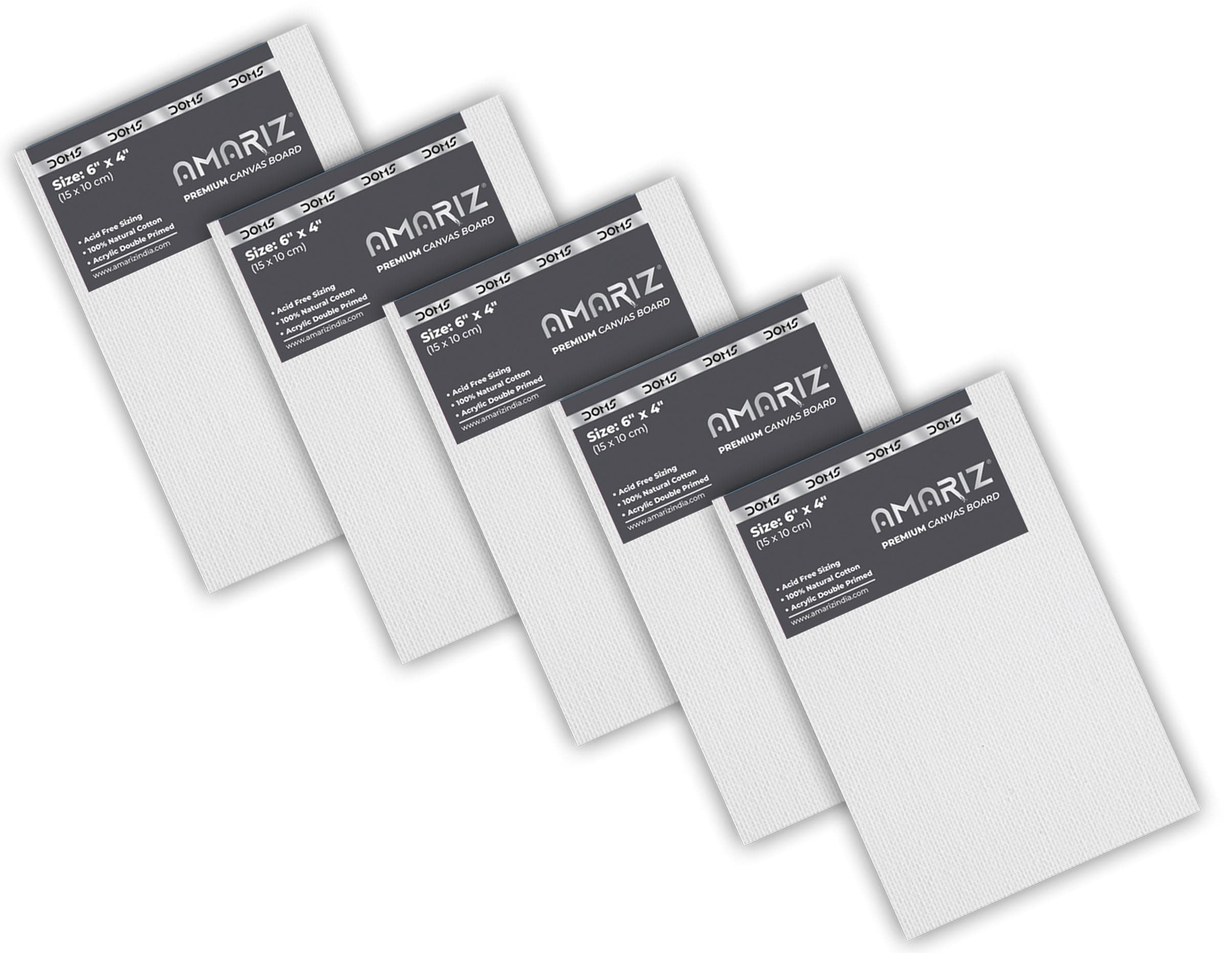 DOMS AMARIZ Canvas Board 6"X4"(Pack of 1)