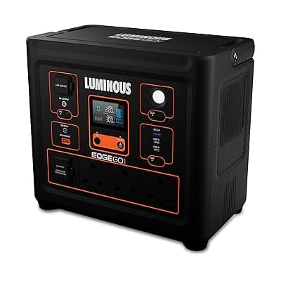 Luminous Edge GO P1000 Portable Power Station | 800W Output | 576 Wh | Fast Charging | Powers Multiple Devices | For Campers, Outdoor Shoot, Travel, Outdoor Parties, &amp; Home Back-up | 5 Year Warranty