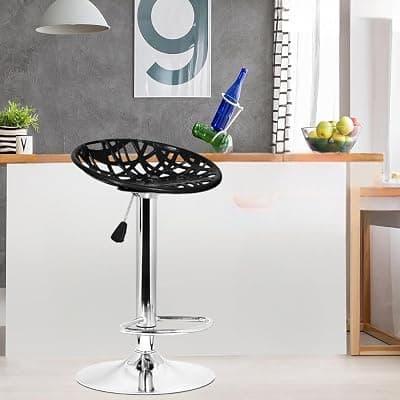 Da URBAN® Spiderweb Height Adjustable &amp; Revolving Bar Stool/Kitchen Chair/Cafetaria Chair Black (1 Pc)