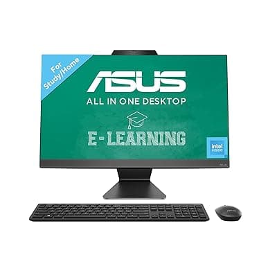 ASUS AIO A3202,21.45" FHD,Intel 7305, All-in-One PC for Students(8GB/512GB/Windows 11/MS Office 365 Basic (1Year)*/Office 2024/Black/4.84 Kg), with Wireless Keyboard & Wireless Mouse,A3202WBA-BPB006WS
