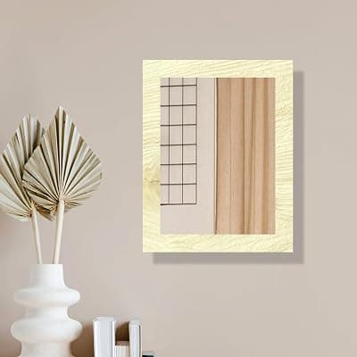 Creative Arts n Frames Small Size Rectangle Mirror for Cosmetic Shaving Make Up Bathroom and Indoor Use (Pine 6x8inch)