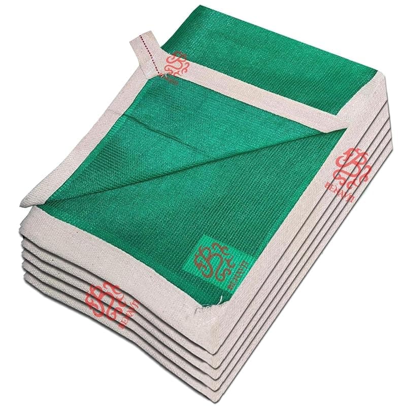 BENAVJI High Density Multipurpose Niwar Shade Net Green Sun Shade Sail Square Canopy for Balcony & Garden 75% Protection from Sun & UV Rays 10X4 FEET