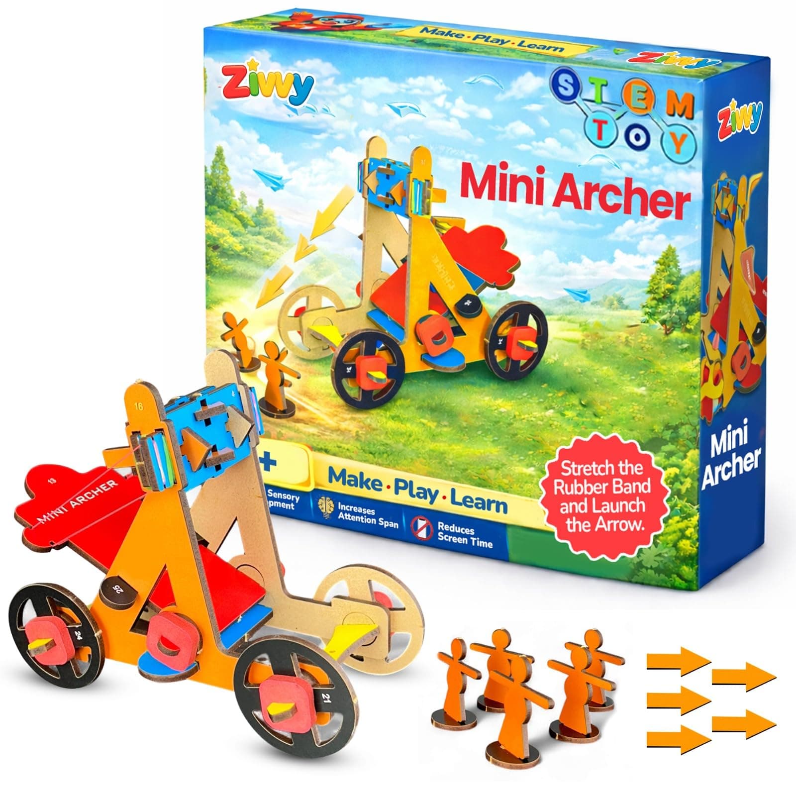 ZIVVY Stem Toy Mini Archer| Toys for Boys 7-14 Years | Science Experiment kit | Educational Toys for 3 Year Old | Puzzle Game for Kids 7 to 10 Years