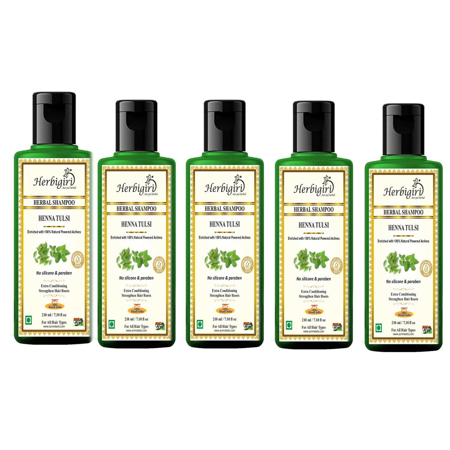 Khadi Natural Herbal Henna & Tulsi Shampoo 1050 Ml,1 Count