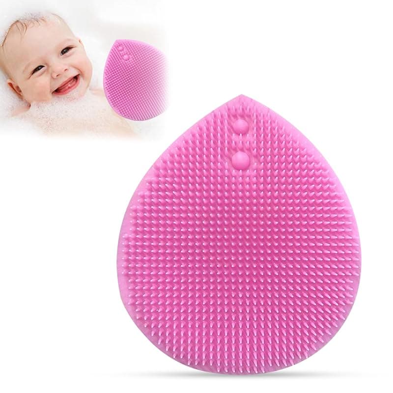 GLUN® Baby Silicone Face Brush, Soft Bristles for Newborn &amp; Infant Skin Care, Infant &amp; Toddler Skincare Tool, Safe &amp; BPA-Free