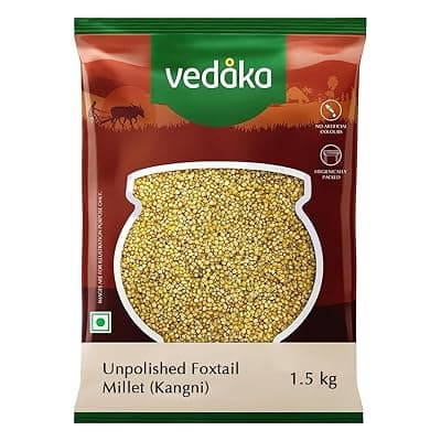 Amazon Brand - Vedaka Unpolished Foxtail Millet | 1.5 Kg | Kangni/Navane/Kaon/Kang/Kakum/Korralu/Korra/Thinai