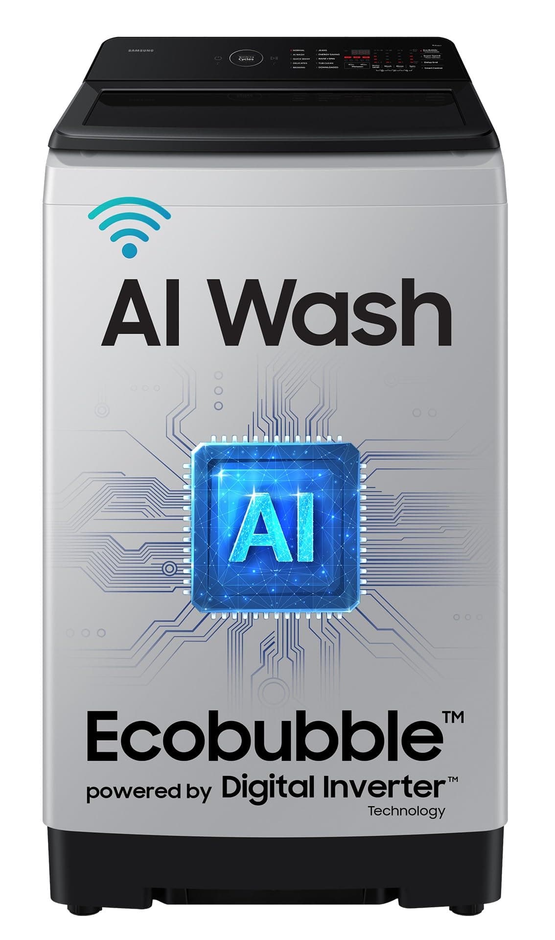 Samsung 8 Kg, 5 Star, AI Wash, AI Energy Mode, Wi-Fi, Ecobubble, AI VRT+, Super Speed, Soft Closing Door, Digital Inverter, Fully-Automatic Top Load Washing Machine (WA80F08S2LTL, Lavender Gray)