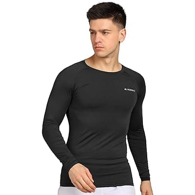 Kobo KT-02 Intense Compression Top Full Sleeve Skins Men's T-Shirt Base Layer Tight for Gym Running Swimming Cricket Cycling Football Yoga Basketball Tennis Badminton &amp; Many More Sports (Imported)