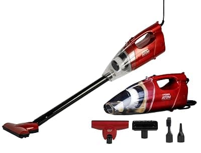 Eureka Forbes Atom 12,000 Pa Powerful Suction Power, 2-in-1, Handheld &amp; Stick Functions, Blower Function, Can be Used as Inflator for Toys; for Home Use, with Washable Filter