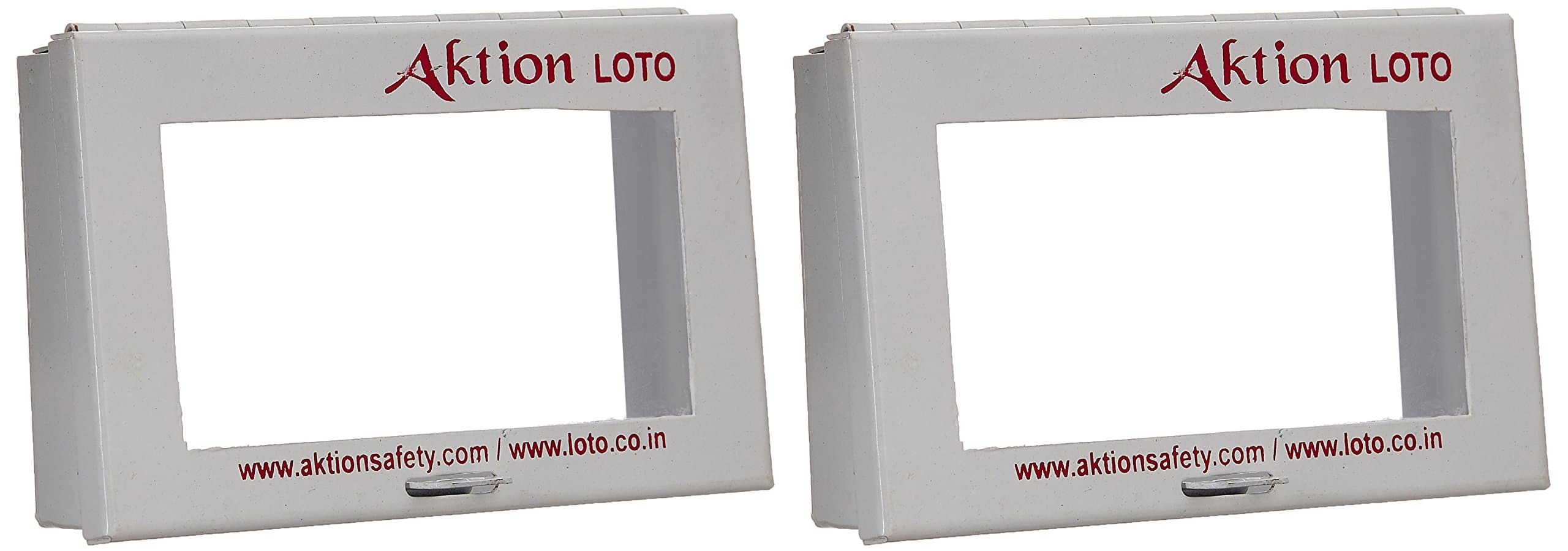 Aktion Safety Acrylic Electrical Panel Lockout Device AK-VCB-38 - Size Double Sided Tape 3 x 5", White (Pack of 2)