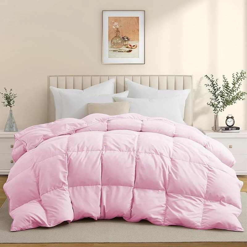 BEDDY FUSION Heavy Winter 600 GSM Comforter Single Size (60"X90") - 600 GSM Microfiber Super Soft Fluffy for Winter Comforter/Rajai/Duvet/Blanket Single Size - Baby Pink Color