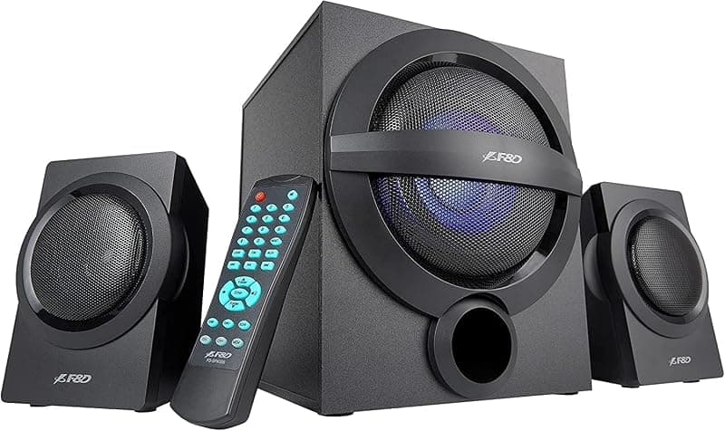 F&D A140X 2.1 Channel Multimedia Speaker (Black) | Wireless Bluetooth Speakers | Subwoofer Satellite Speakers/USB/FM | Home Theatre | Powerful Bass | Speaker for Laptop, Pc & Mobile