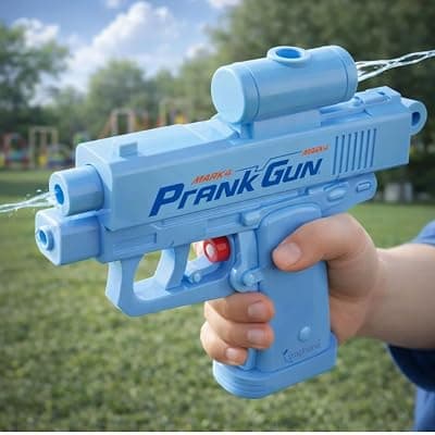 GRAPHENE Two-Way Prank Water Gun For Holi Double Spray Novelty Squirt Gun Toy For Boys Girls Kids Adults ABS Plastic Funny Gag Reverse Sprayer Holi Pichkari Office School Party Summer Outdoor Pool Fun