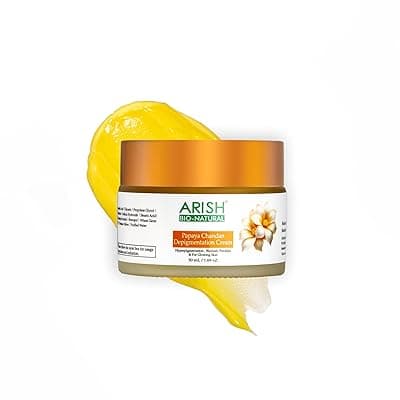 ARISH BIO-NATURAL Papaya Chandan Depigmentation Cream for Pigmentation, Dark Spots, & Glowing Skin (50 ml)