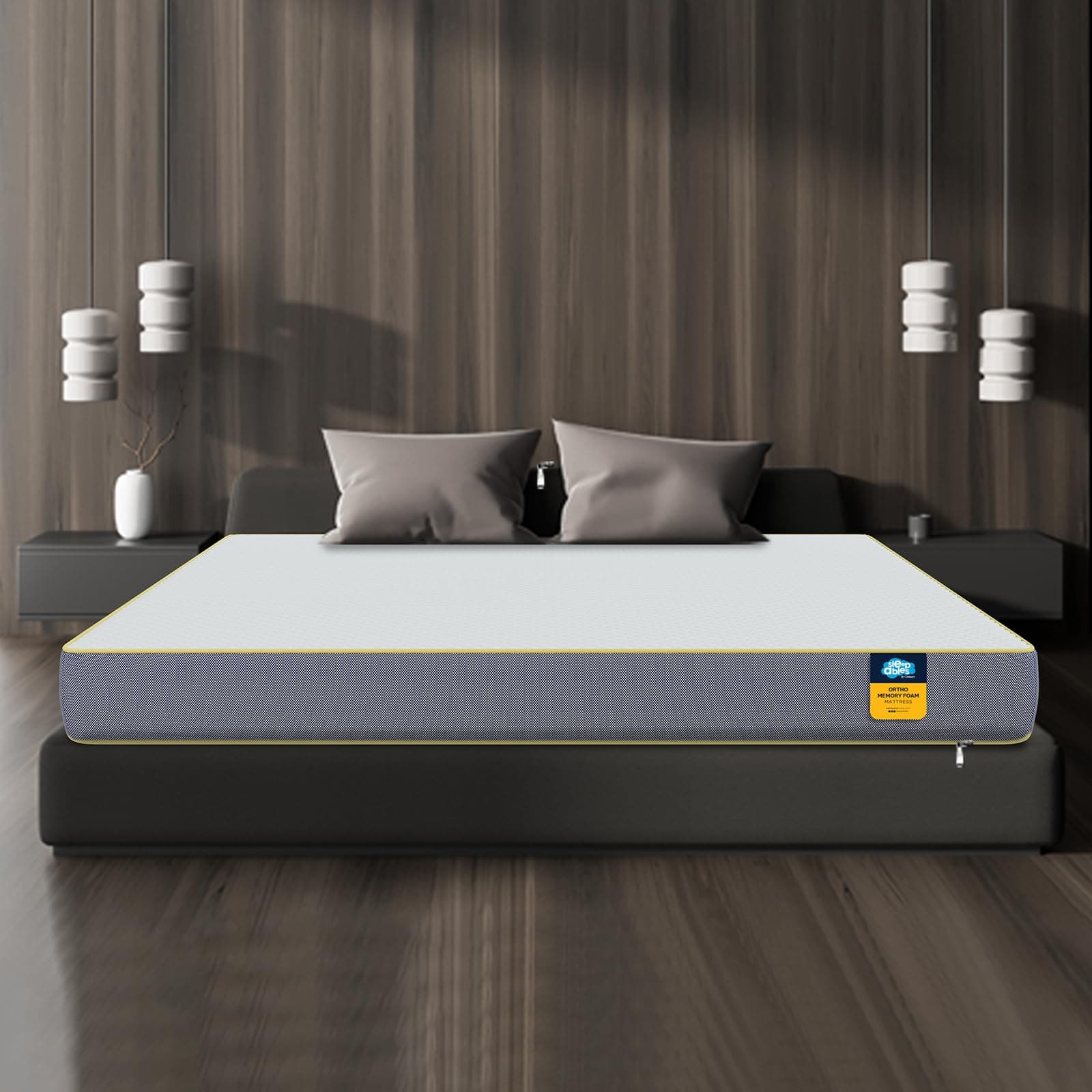 Centuary Mattresses Sleepables 6-Inch King Size Orthopedic Memory Foam Back Support Pressure Relieving Roll Pack High Resilience (HR) Foam Mattress | 10 Years Warranty | (78x72x6)