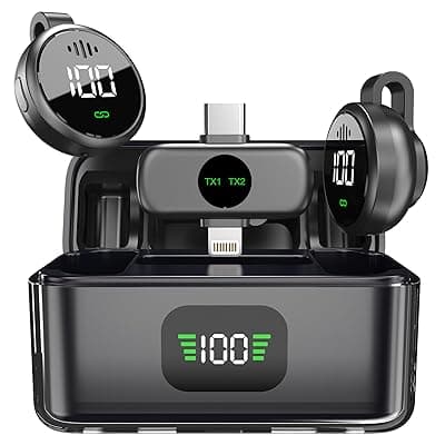 DIGIMORE Wireless Microphone for Youtubers | Magnetic Collar Clip | 3-Level Noise Cancellation | 6Hr Battery | iOS & Android Compatible | Ideal for Content Creation, Youtubers & Vlogging (D-460 Pro)
