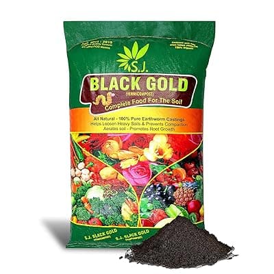 SJ Organics Vermicompost For Plants - 20 Kg | Odorless Fertilizer Powder | Ready to Use Organic Manure | Fertilizers for Plant Home Garden | Enriched Plant Food Fertilisers | Compost for Indoor plants