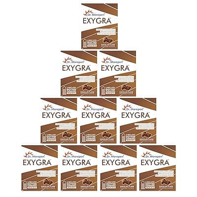 Dr. Morepen Exygra Condoms- Ultra-thin, Lubricated, Extra Dotted, Chocolate Flavour (30 Count (Pack of 10)