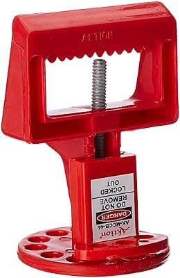 Large Circuit Breaker Lockout AK-MCCB-44A Lock and hold, Red (Pack of 2)