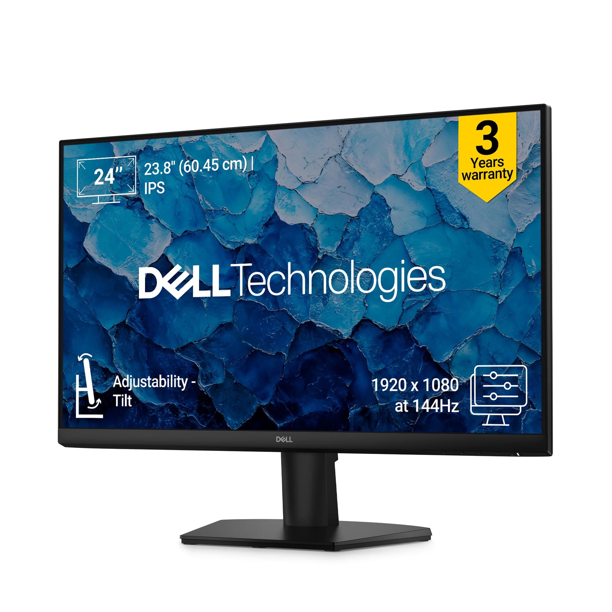 Dell SE2426H 23.8-Inch Full HD IPS Panel Monitor (Black) Ultra-Thin Bezels, Flicker-Free Display, Comfortview Plus, HDMI & VGA Connectivity – Sleek Design for Home & Office