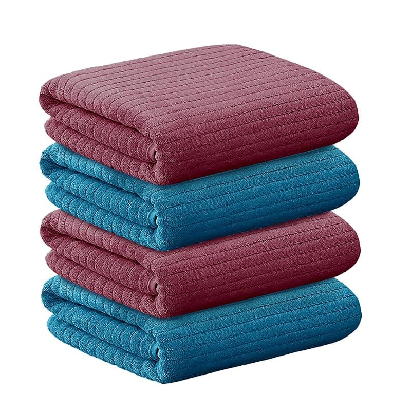Story@Home Microfiber Hand Towel, Gym Workout Super Soft, Absorbent, Lightweight, Ultra Quick-Drying, Soft And Durable Travel Use 400Gsm- 60Cm X 40Cm-Combo, Pink Blue