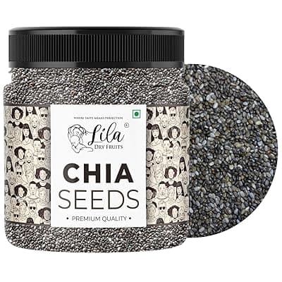 LDF Raw Unroasted Chia Seeds with Omega 3 and Fiber for Weight Loss (1kg)