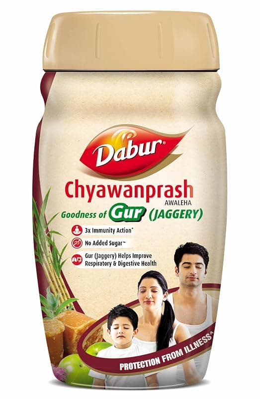 Dabur Chyawanprash Awaleha - 900g | With Goodness of Gur (Jaggery)| 3X Immunity Action | No added Sugar | Helps Improve Digestive &amp; Respiratory Health | With Goodness of 40+ Ayurvedic Herbs