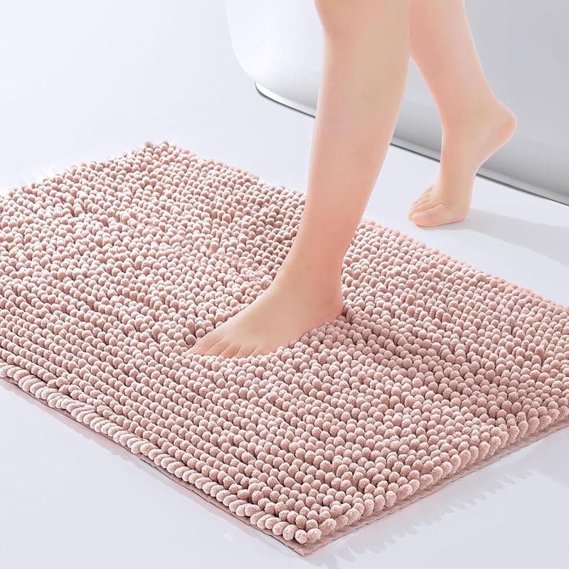 RUGS WORLD Super Soft Microfiber Striped Rectangle Shaped Anti-Skid Door Mats for Home/Bathroom Mat/Bedroom/Kitchen/Floor Mat