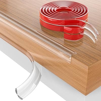 Table Edge Protector Strip Transparent Flexible Corner Guard with Adhesive Backing (3 Meter)