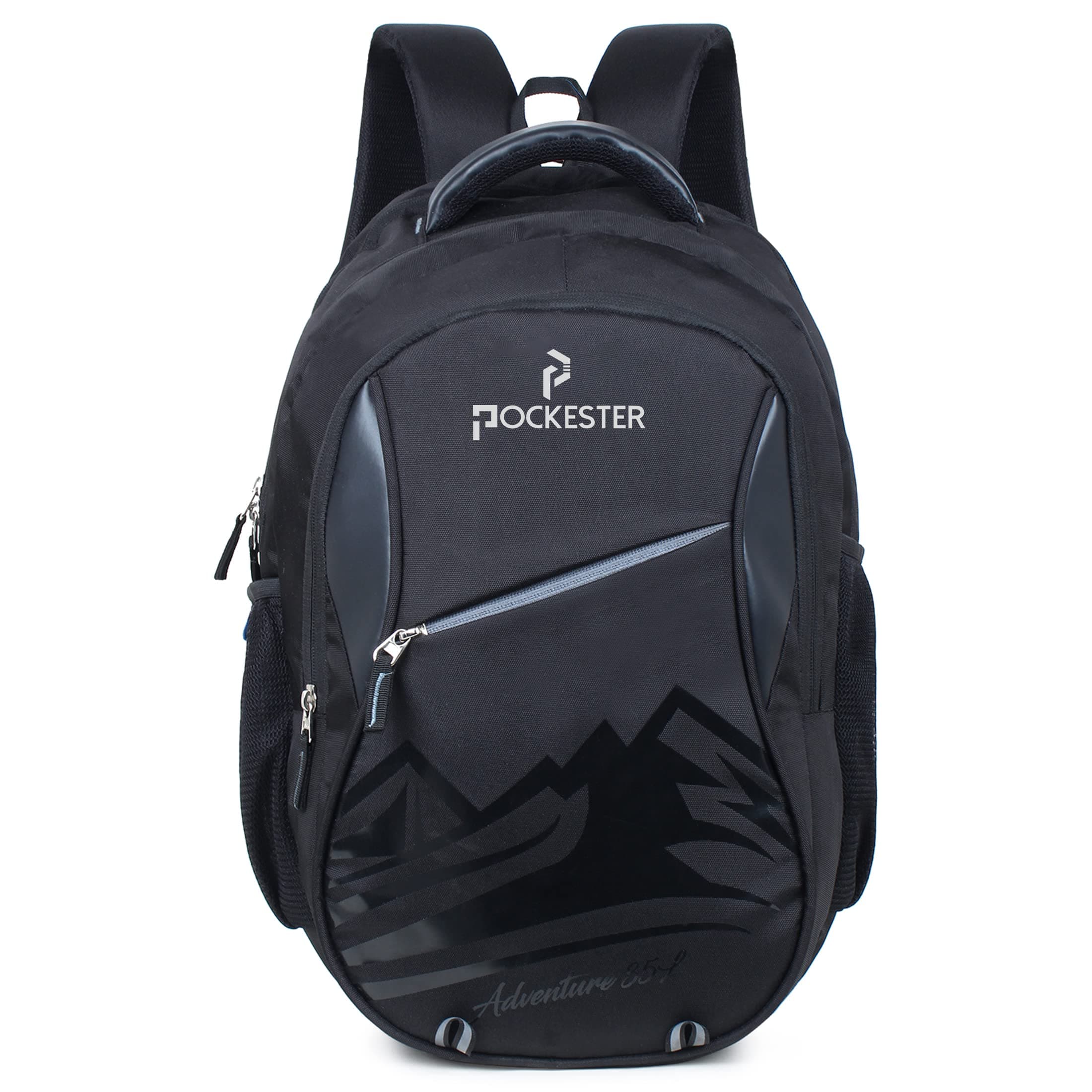 Pockester Large 35 L Laptop Office College Unisex Backpack with rain Cover (Compatible with 15.6 inch laptops) (Black)