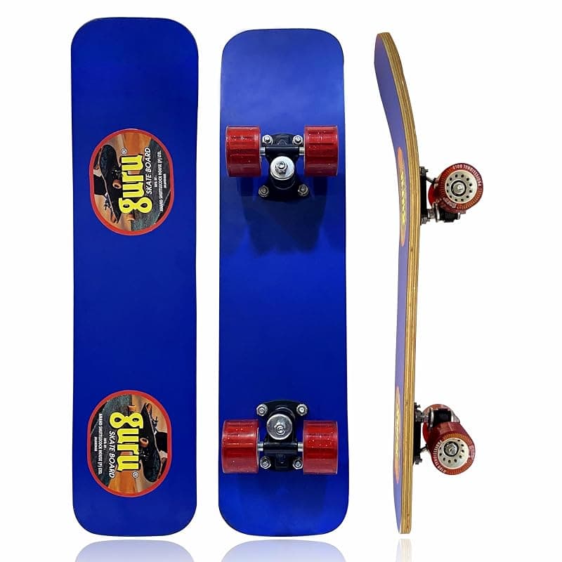 GURU Skateboard, Wooden Non-Slip Skateboard for Kids, Adult, Casterboard/Skate Board/Hoverboard/Longboard for Beginners, Learners, Training Purpose for All Age Group