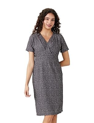Amazon Brand - Symbol Women's Crepe Knee-Length Sheath Business Dress (Available in Plus Sizes)
