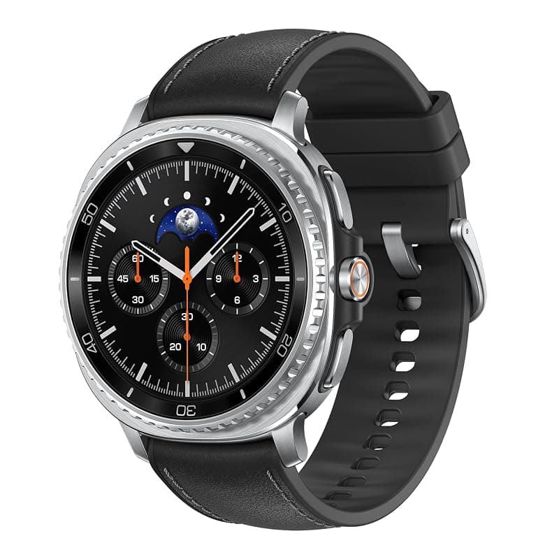 Samsung Galaxy Watch8 Classic (46mm Bluetooth, Black) with 3nm Processor | Dual GPS | Sapphire Glass &amp; Stainless Steel | 5ATM &amp; IP68 | BP, ECG, IHRN &amp; Vascular Load Monitoring | Anti-oxidant Index