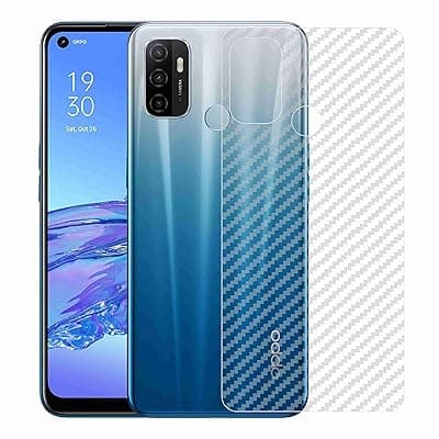 Compatible with Oppo A53 Back Screen Protective Film Carbon Fiber Skin Transparent Screen Guard Sticker