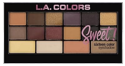 L.A. Colors Sweet 16 Color Eyeshadow Palette, Seductive, 20g