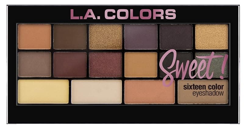 L.A. Colors Sweet 16 Color Eyeshadow Palette, Seductive, 20g