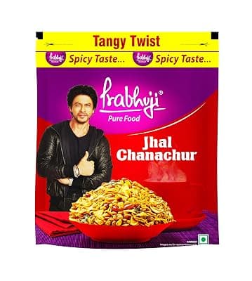 Prabhuji Pure Food Jhal Chanachur Tangy Twist Namkeen 900g, Spicy &amp; Crunchy Snack Mix, Perfect for Parties, Gifting &amp; Daily Snacking