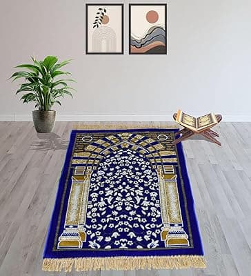 Janamaz Prayer Mat – Turkey Soft Velvet Namaz Mat | Premium Aasan for Daily Salah, Janimaz Namaz, Comfortable & Durable Prayer Mat | 44x27 Inch, (03)