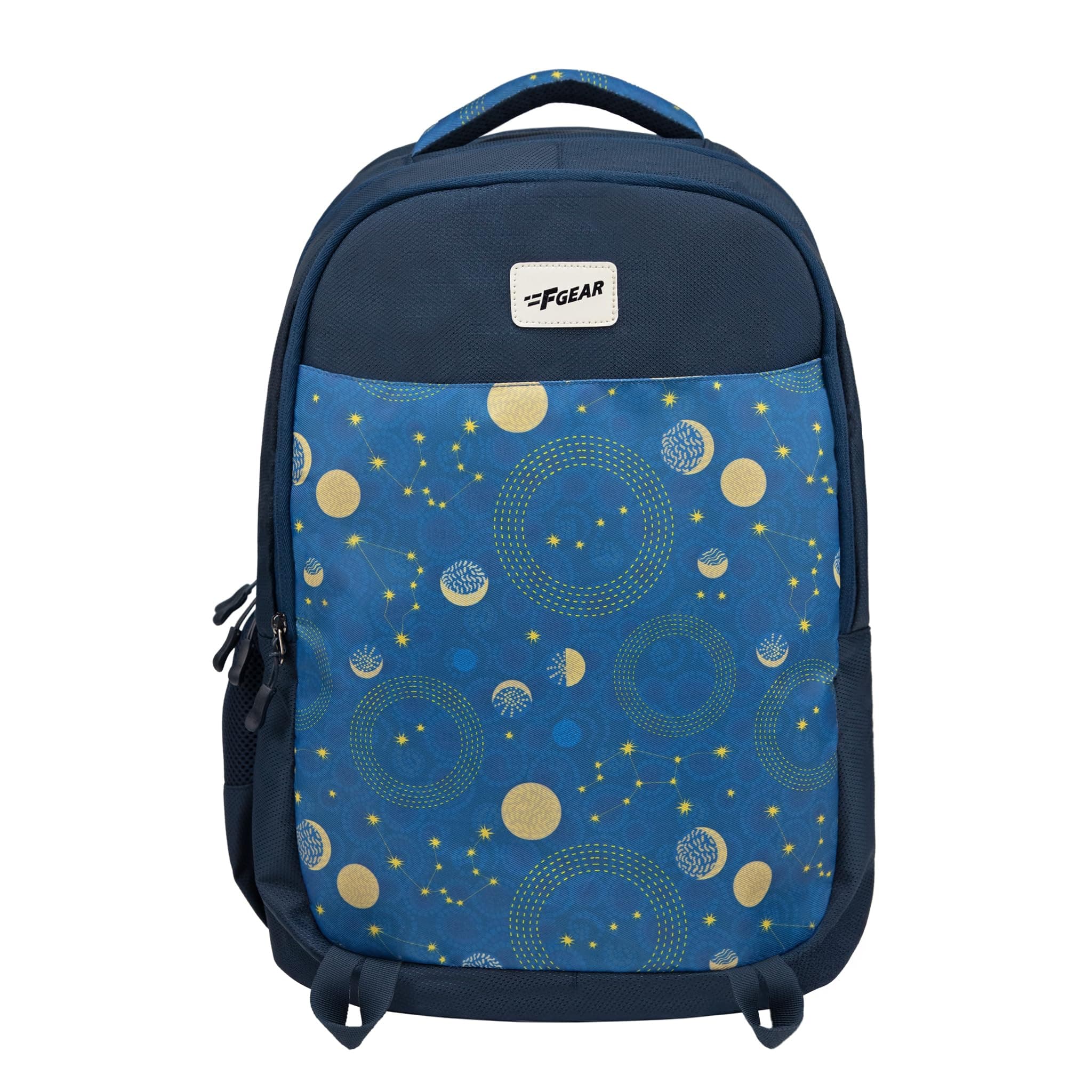 F Gear Ryto Black 35L School Backpack with 3 Spacious Compartments, 1 Front Pocket & Side Bottle Holder, Airflow Padded Back, Lightweight & Durable Bag for School, Tuition, Travel and Work