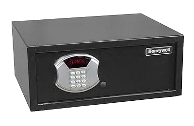 Honeywell Safes - 5105 Low Profile Steel Security Safe with Hotel-Style Electronic Digital Lock for Home &amp; Offices (1.14-Cubic Feet, Black)