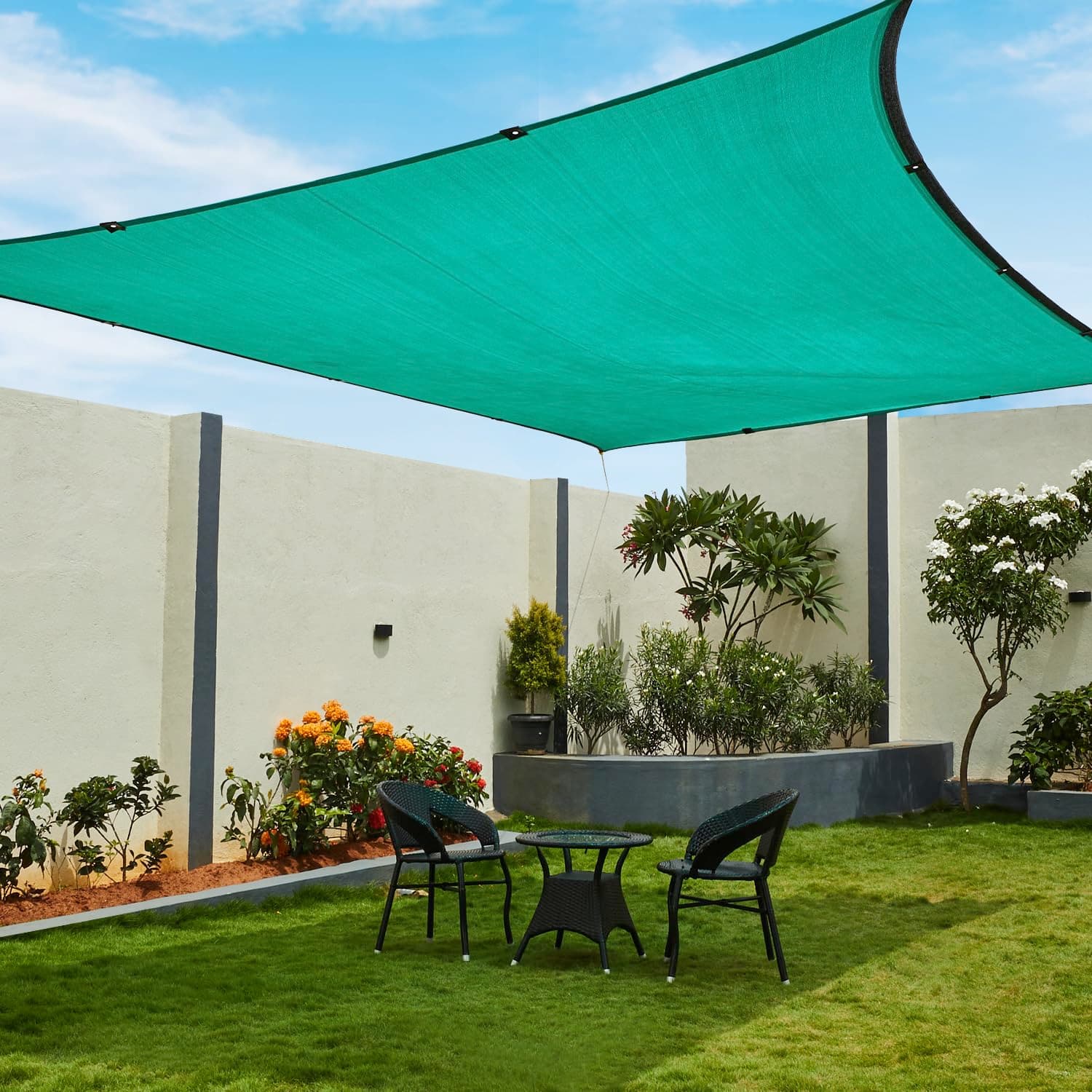Amazon Brand - Solimo High Density Multipurpose Shade Net/Green Net - 75% (10 ft x 10 ft, Green Colour)