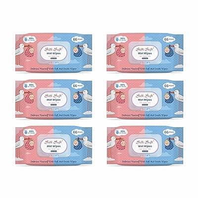 Multipurpose Wet Wipes – 396 Wipes (66 x 6 Packs) | Gentle, Alcohol-Free & Hypoallergenic | Effective Cleaning for Hands, Face & Surfaces