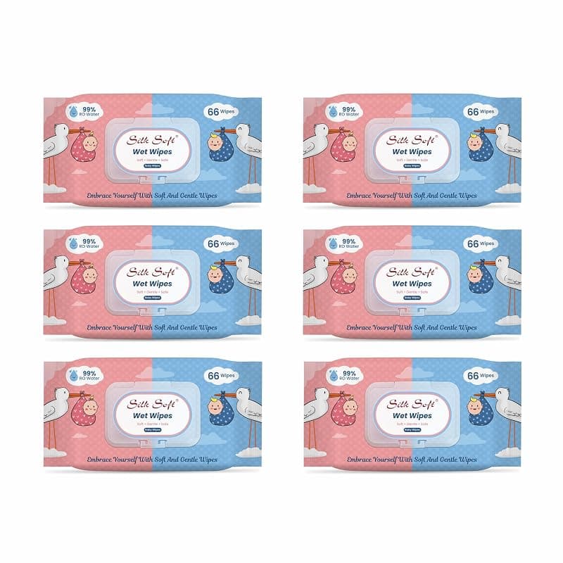 Multipurpose Wet Wipes – 396 Wipes (66 x 6 Packs) | Gentle, Alcohol-Free & Hypoallergenic | Effective Cleaning for Hands, Face & Surfaces