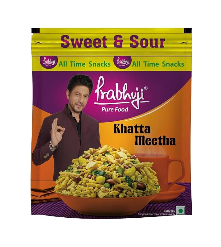 Prabhuji Pure Food Khatta Meetha Namkeen 900g, Sweet &amp; Sour Crispy Snack Mix, Perfect for Parties, Gifting &amp; Daily Snacking