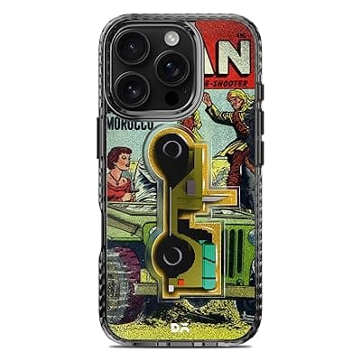 DailyObjects Polycarbonate Battle Jeep Stride 2.0 Magnetic Case Cover Compatible with iPhone 16 Pro | Wireless Charging Slim Back Cover | 2 Layer Edge Protection & Shockproof, Multi Colour
