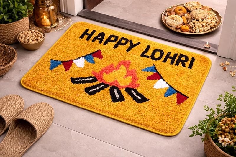 AAZEEM Mat Rugs Non-Slip Abstract Bath Rugs Cute Mat Washable for Tube |Rectangular Door Mat for Home |for Christmas Festive |Easy Clean Indoor and Outdoor Floor |Multicolor|