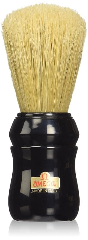 Omega Professional Boar Bristle Shaving Brush, Black Handle